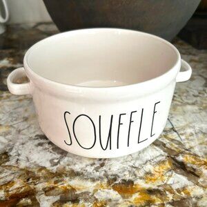 New Rae Dunn By Magenta Ceramic Large Round Souffle Baking Dish